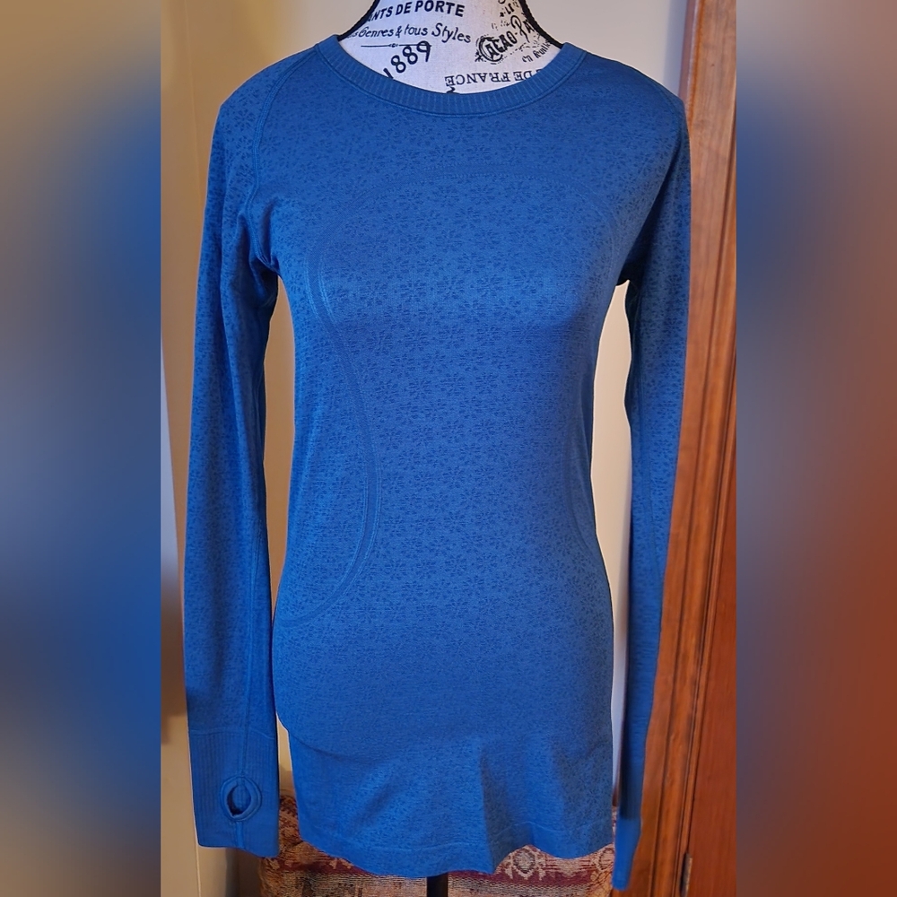 Blue Long Sleeve Top